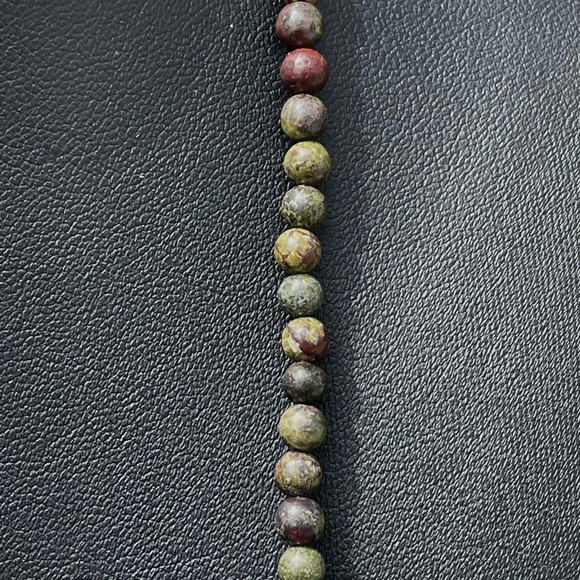 Rainforest Rhyolite Handmade Statement Necklace - Picture 5 of 6